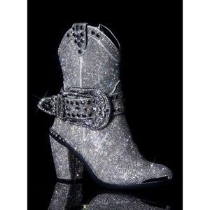 Dolls Kill Limited Edition Cowboy Rhinestone Boots